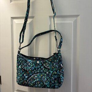 Vera Bradley Frannie Crescent Crossbody in Dreamer Paisley